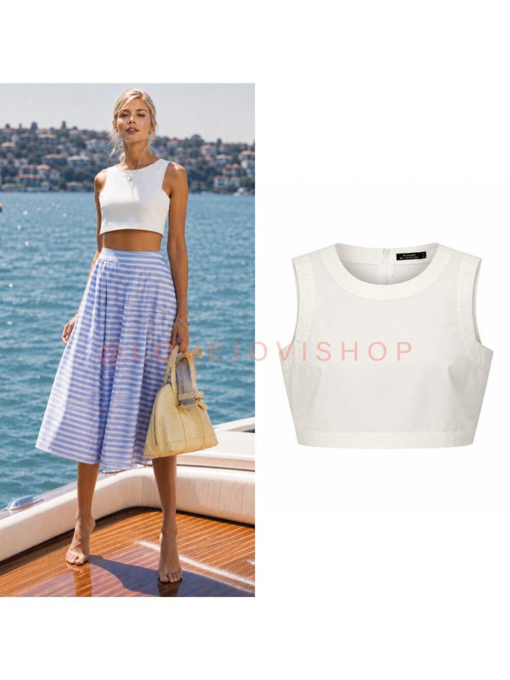 Coastal | Kate Spade Cotton Silk Cropped Top | Back Zipper | Summer Layer | XL